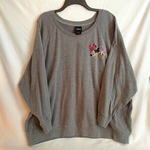 Disney Minnie & Daisy Heather Grey Fleece Sweatshirt Size 4 NEW!